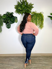 Load image into Gallery viewer, Classy Distressed Dark Denim-Plus Size
